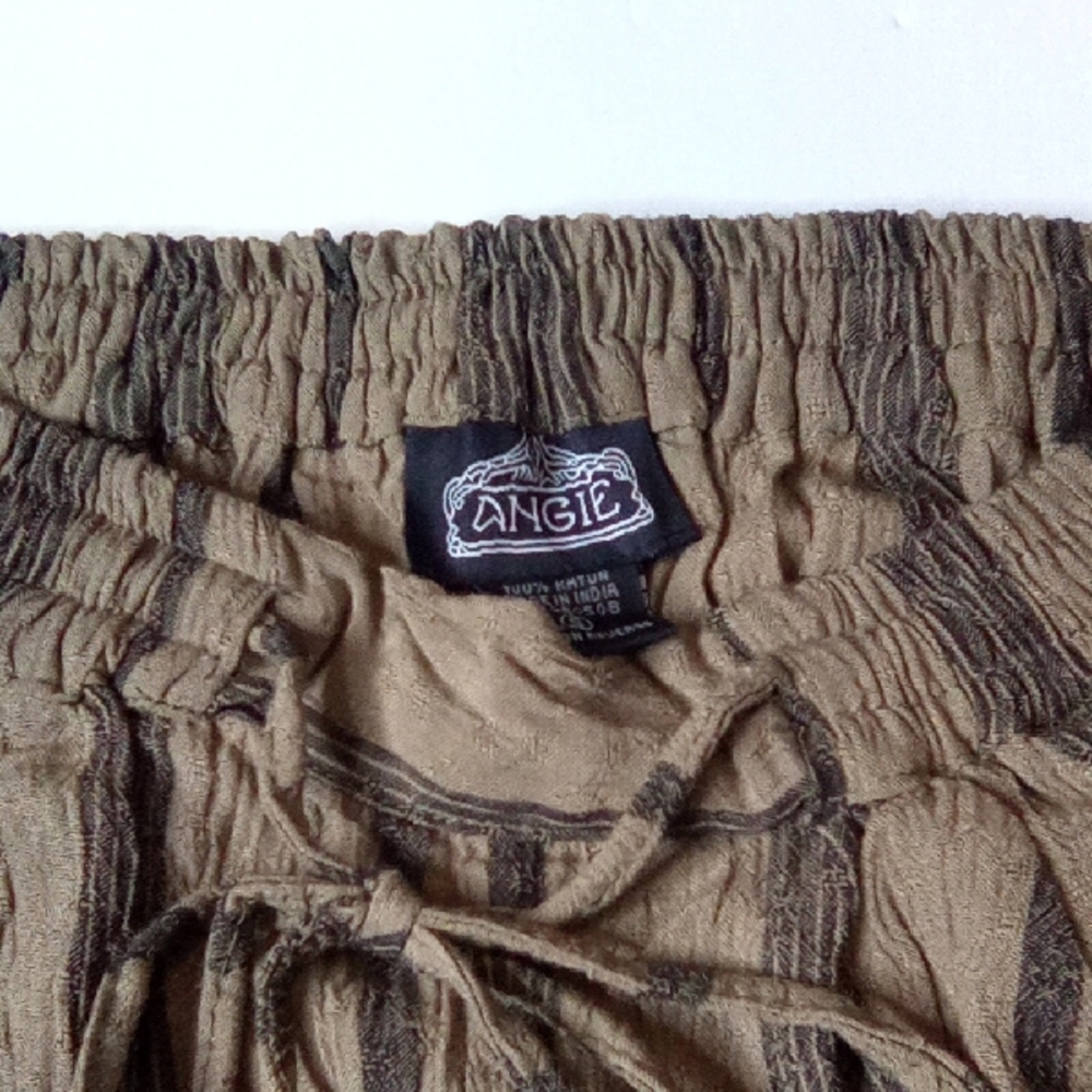 Angie's Striped Women's Shorts, Sz. Small, Elastic Tie Waist, 100% Rayon, NWOT - Picture 10 of 12